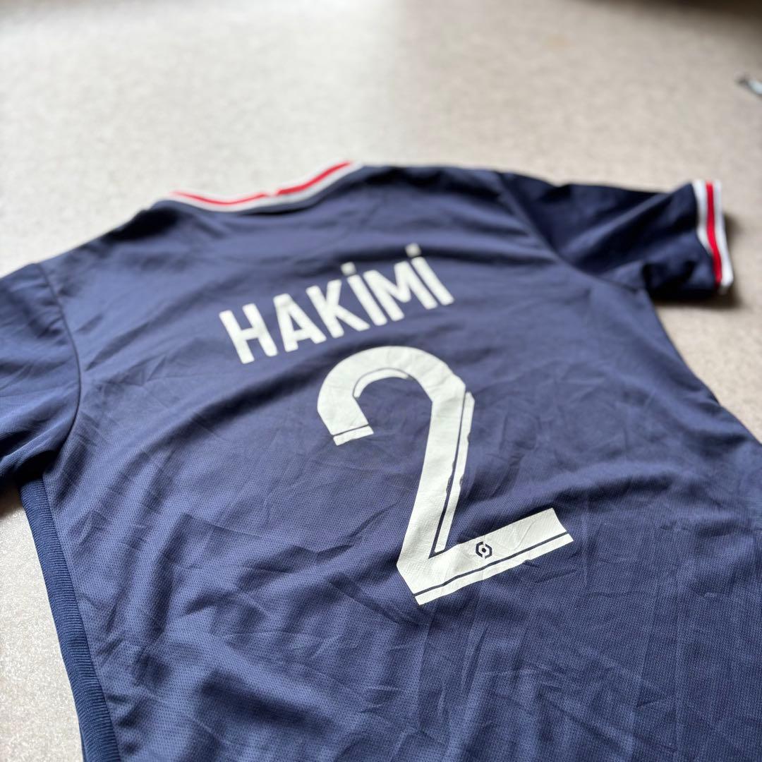 ジョーダンパリサンジェルマンサッカーシャツハキミ古着21/22SネイビーPSG