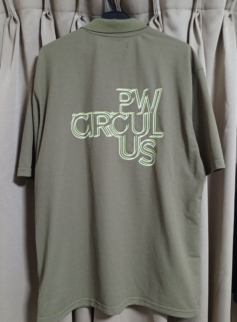 PW CIRCULUS 半袖ポロシャツ　Lサイズ　メンズ　ゴルフ カーキ 美品