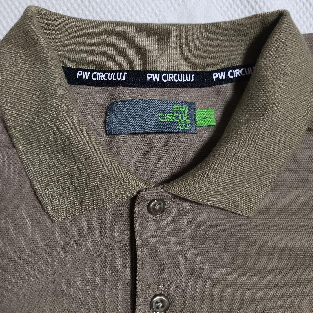 PW CIRCULUS 半袖ポロシャツ　Lサイズ　メンズ　ゴルフ カーキ 美品