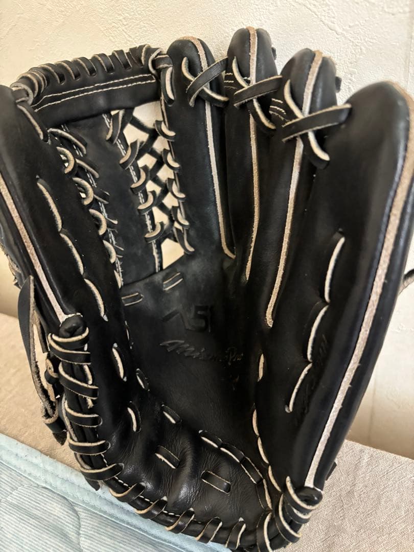 Mizuno 硬式グローブ ブラック 右投げ用