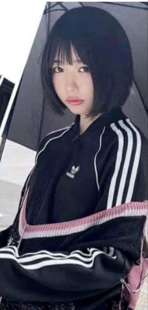 あのちゃん着 adidas ジャージ ジャケット 黒