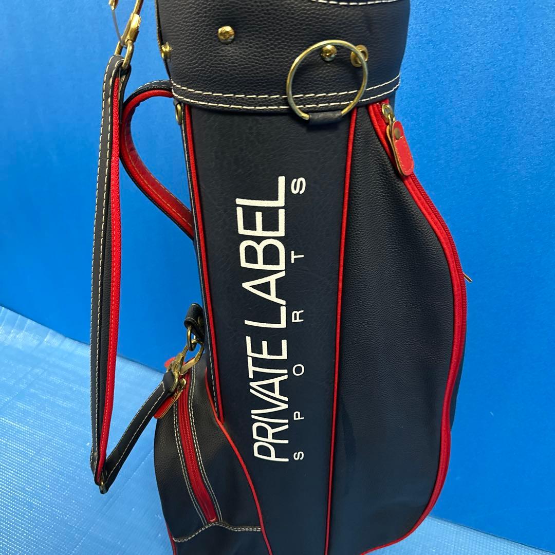 PRIVATE LABEL SPORTS キャディバッグ ネイビー/レッド