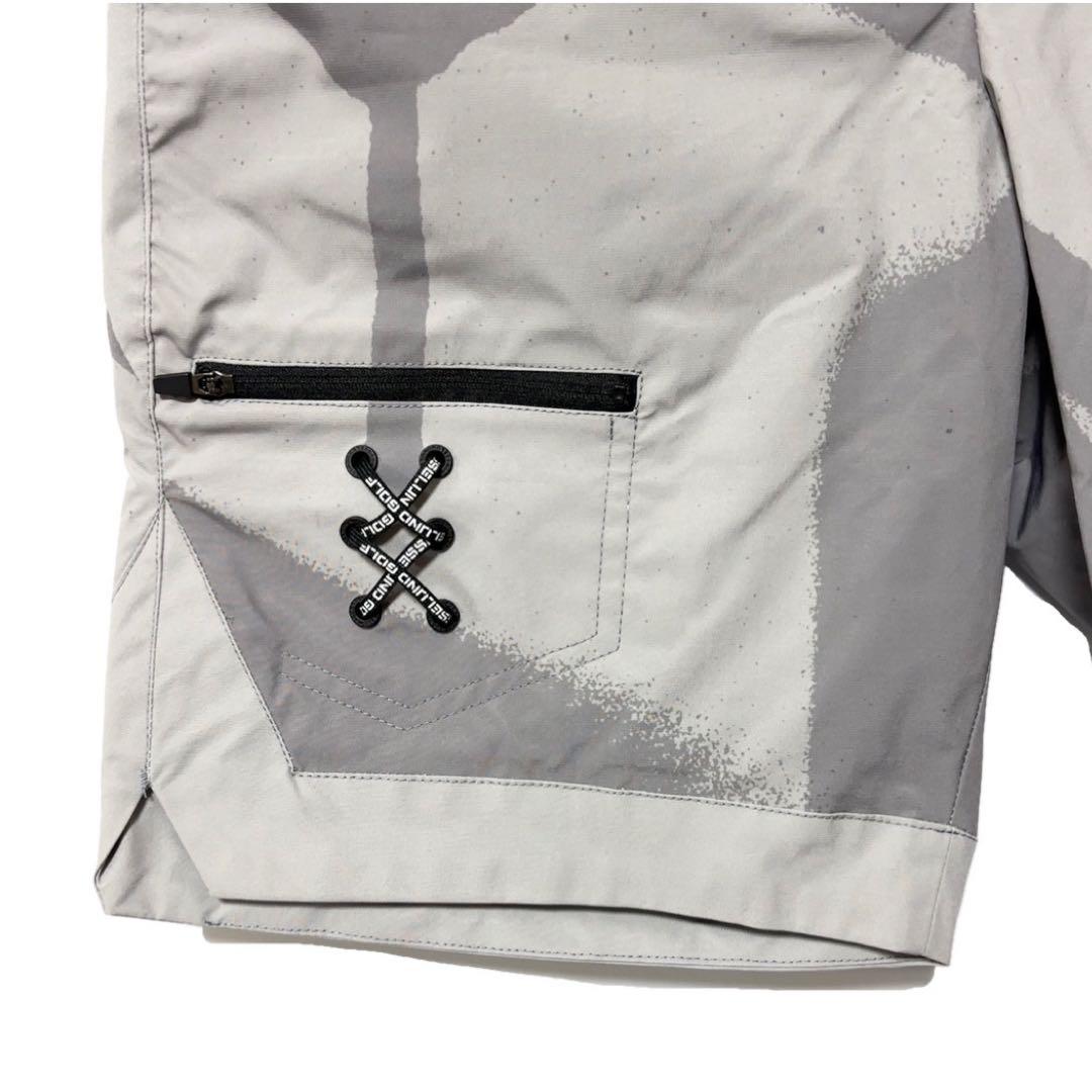 ラッセルノ ゴルフ RS ロゴ リフレクター ショーツ スプレー グレー XL