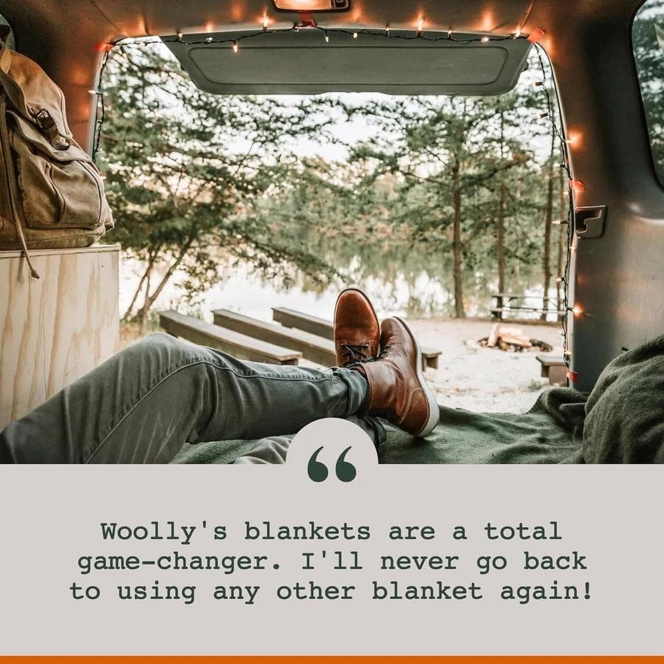 登山☆キャンプに☆Woolly Mammoth Wool Blanket