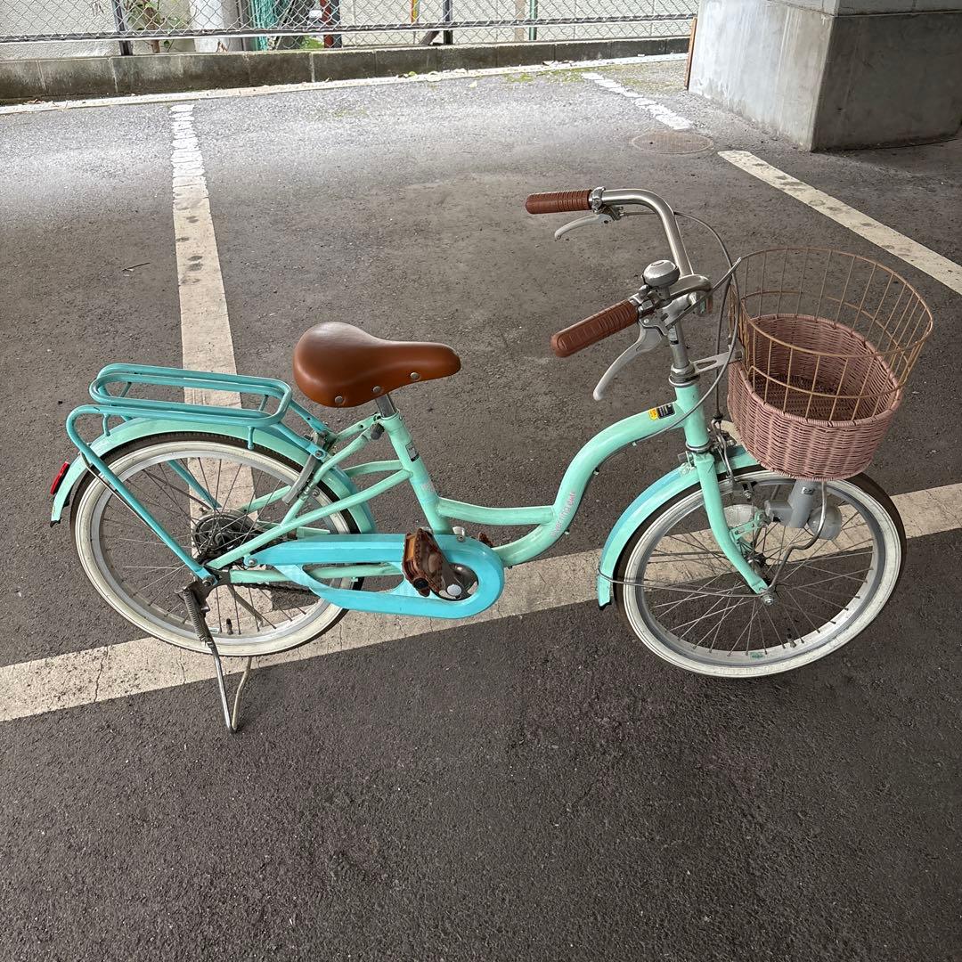 ミントグリーン 20インチ自転車 大阪市引き取り限定