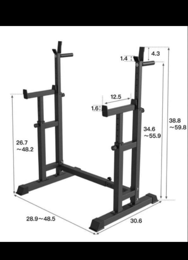 セーフティスタンド 調整可能 ベンチプレス スクワット 筋トレ トレーニング