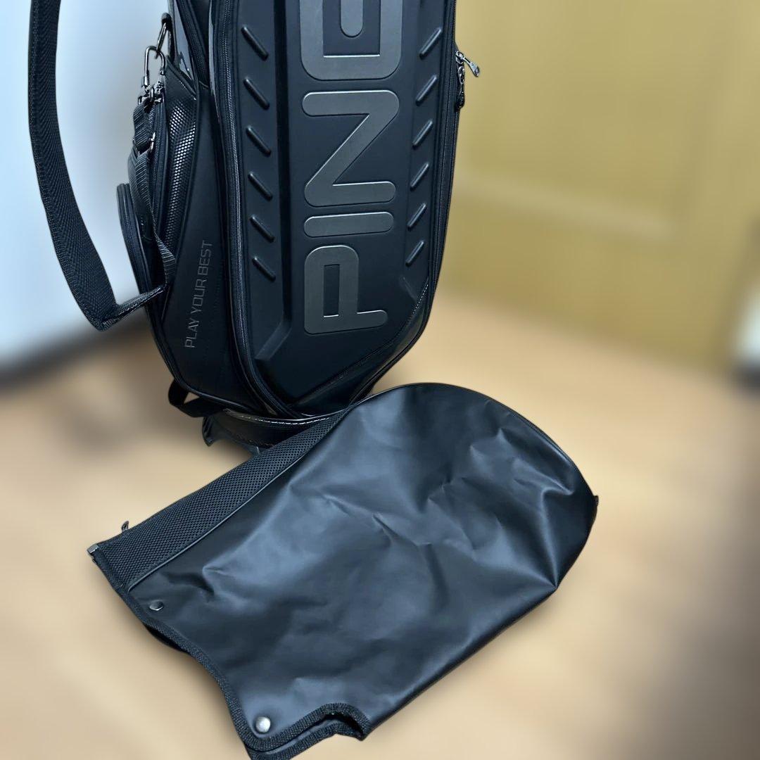 ぼ*ー様 ピンキャディバッグ　ブラック【良品】