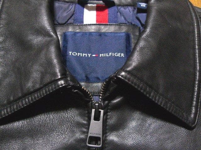 【大きい】2XL3XL日本サイズ位トミーヒルフィガー限定レザー調ダウンジャケット
