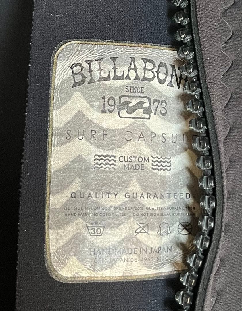 billabong 日本製　ロングジョン　タッパー　上下　セット