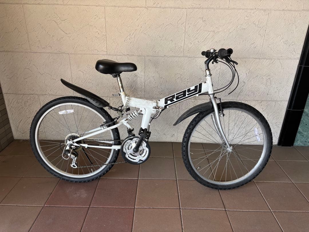 RAY 折りたたみ自転車 ホワイト 26インチ