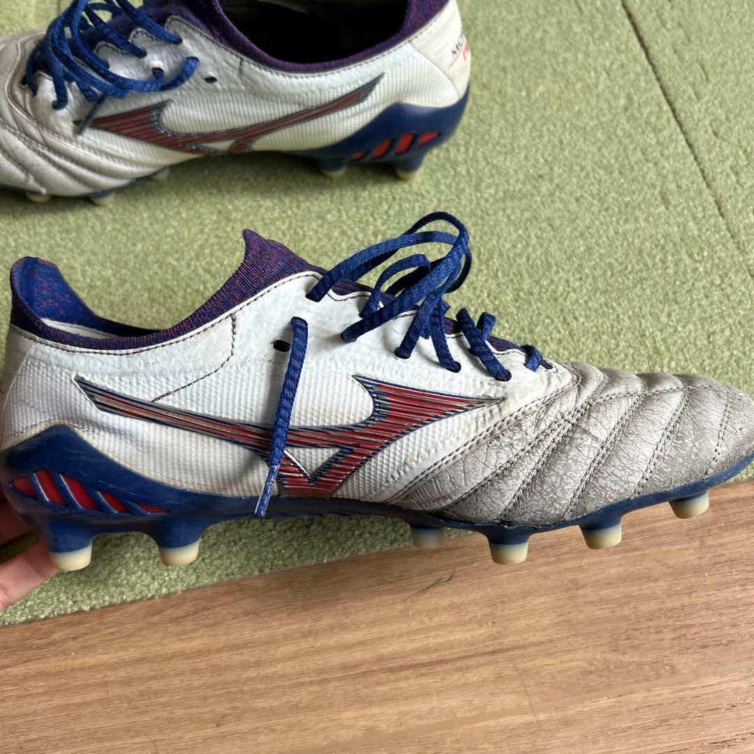 Mizuno Morelia II サッカーシューズ ホワイト/ネイビー/レッド