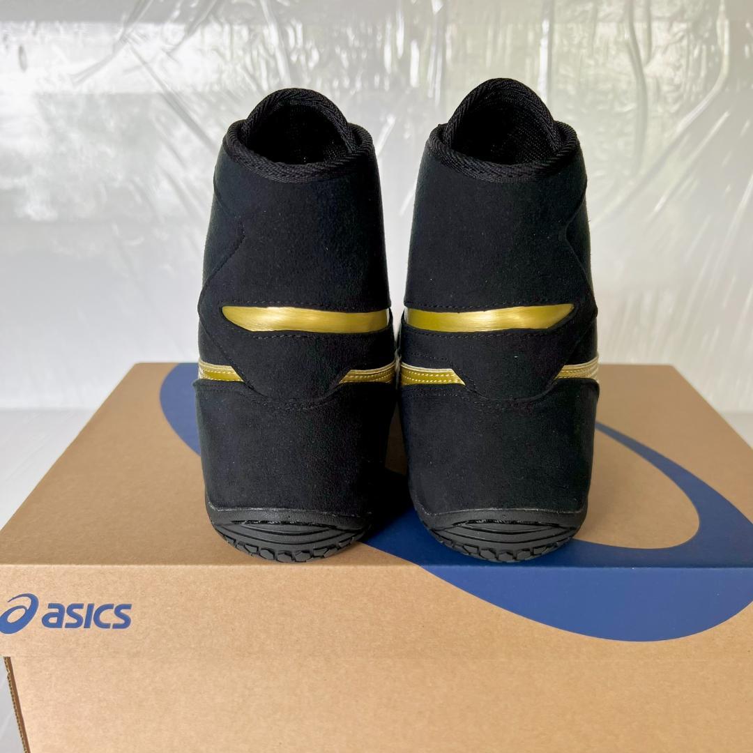 アシックス レスリングシューズ1083A001 黒xゴールドUS7.5/25cm