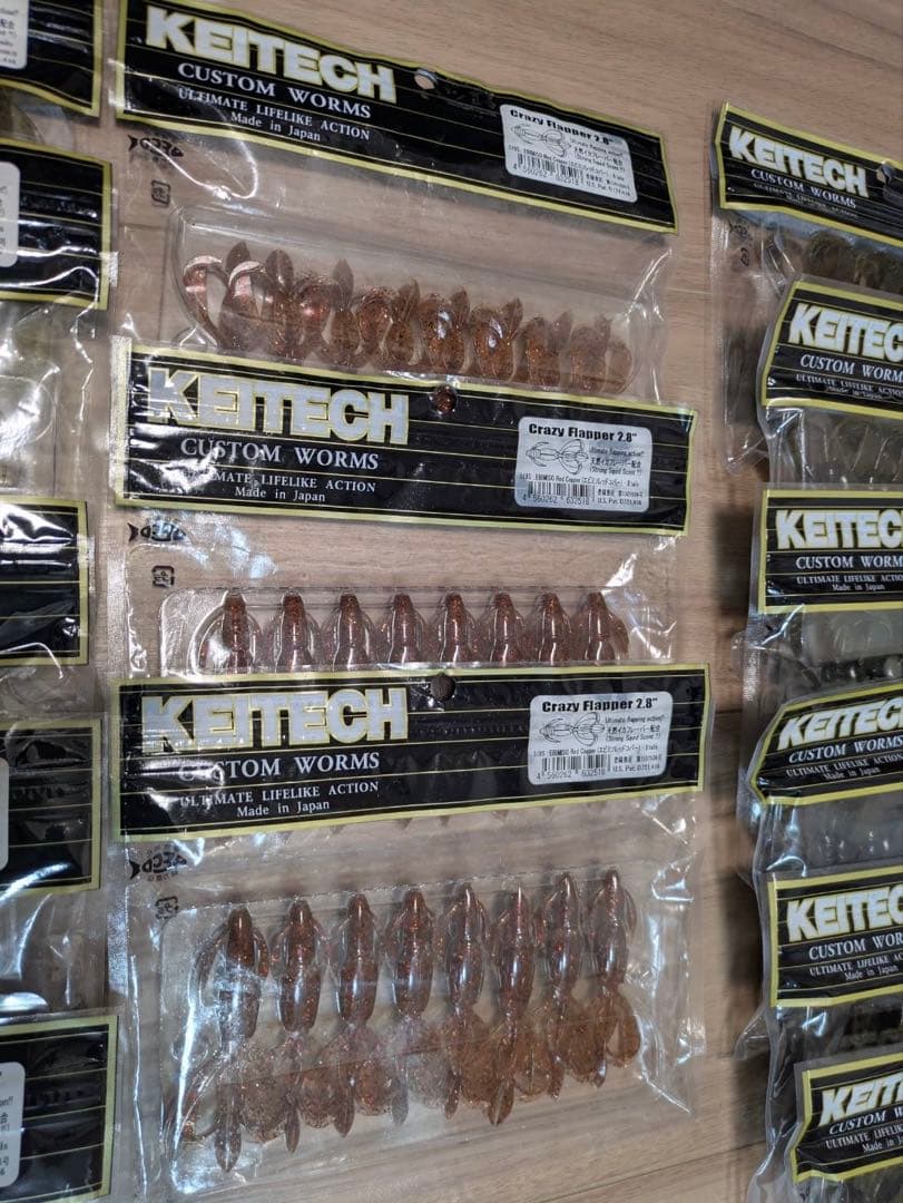 KEITECH O.S.P. クレイジーフラッパー等 ワーム52点 おまけ付き