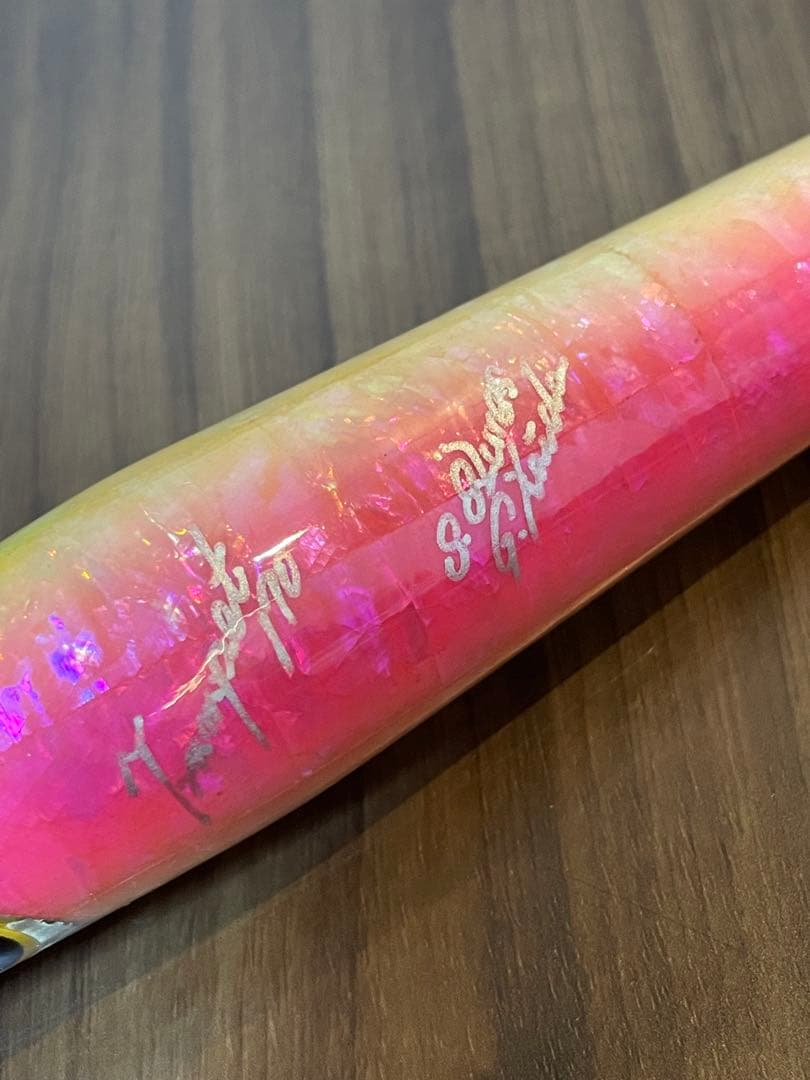 【美品】【送料無料】貝田ルアー トランペット 170 ピンク アバロン