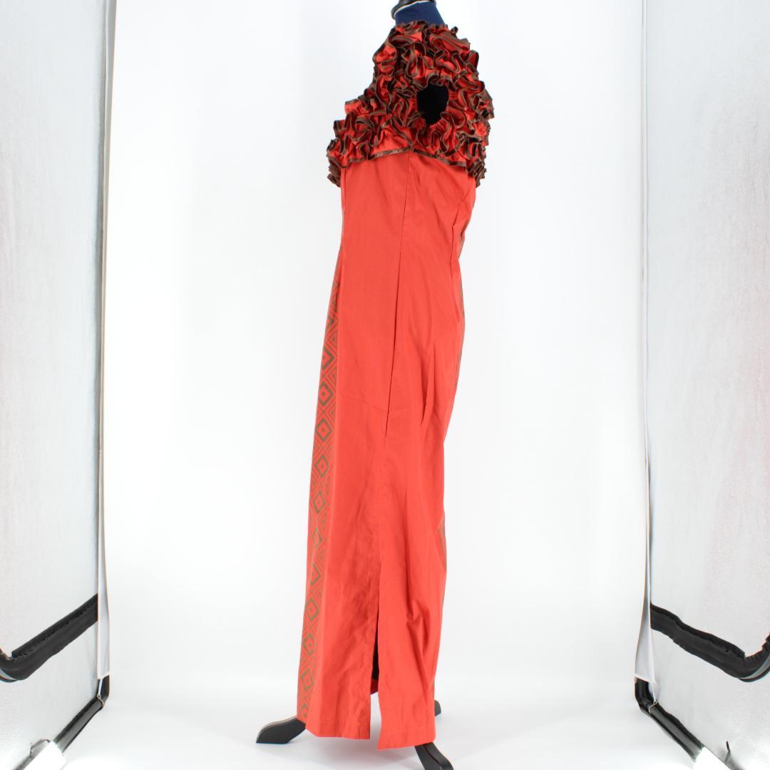 【フラダンス衣装】レッド FANCY DRESS ワンピース ドレス 赤 フリル