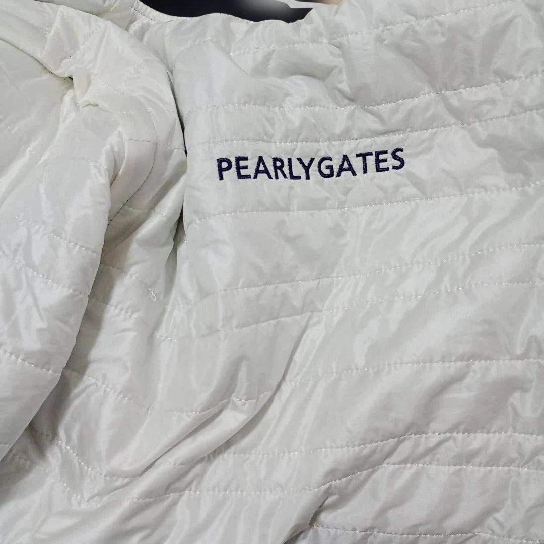 PEARLY GATES ロゴプリントジャケット ネイビーリバーシブル