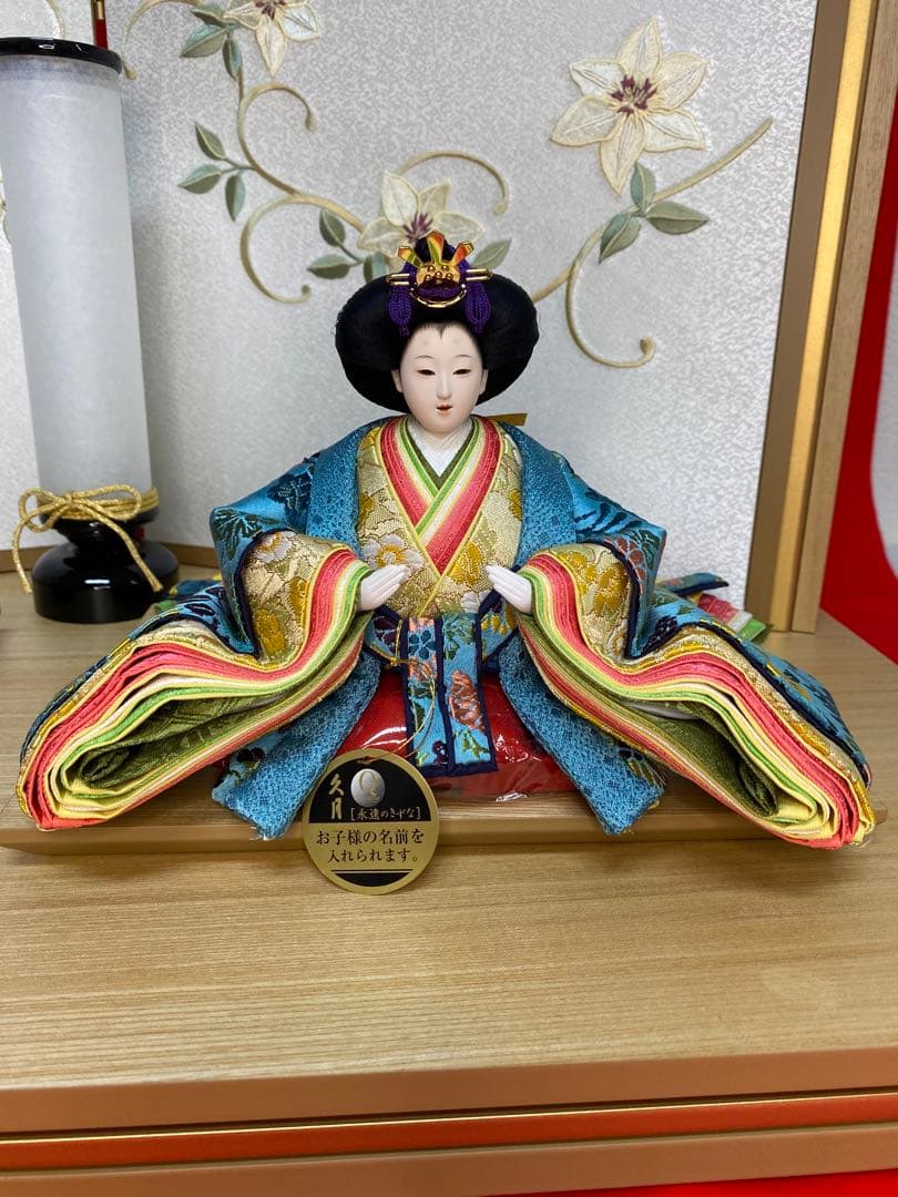 東京久月　人形師　光園作　雛人形　親王飾り・作家者・お子様の名前プレート付