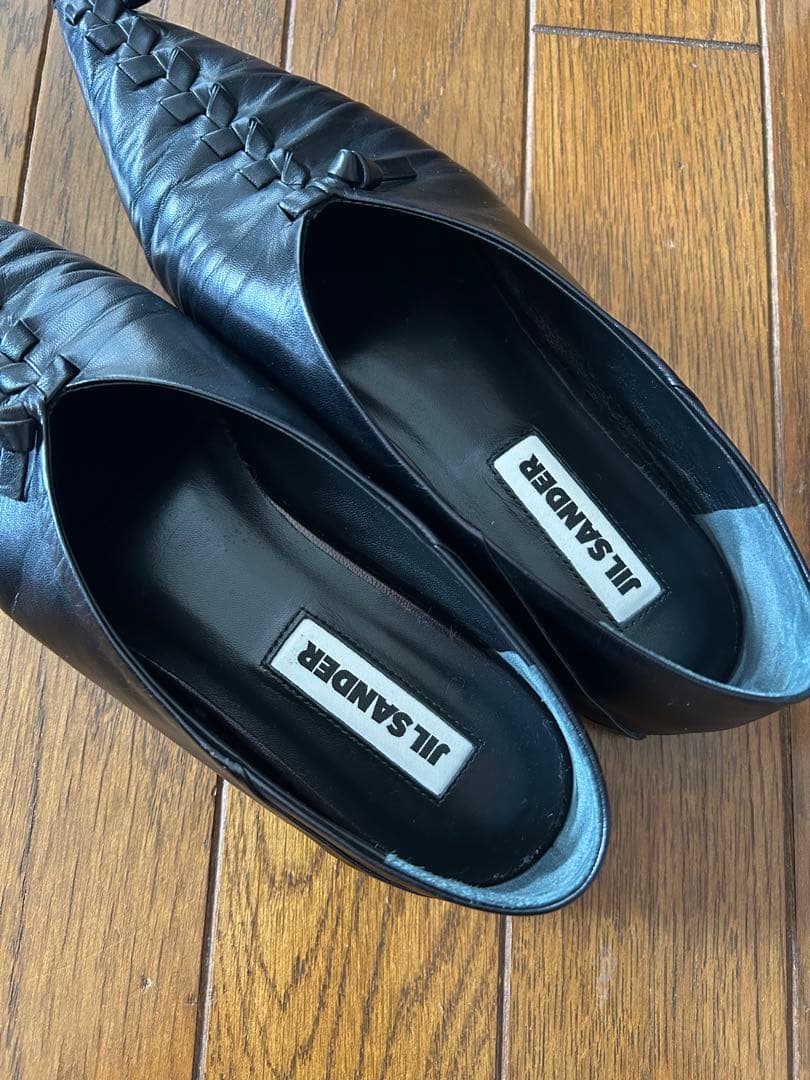 JIL SANDER ジルサンダーポインテッドフラットバレエシューズ 35.5