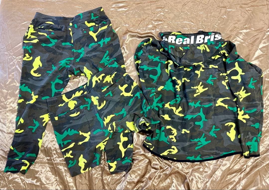 【3点SET】FCRBxNIKEコラボ カモフラージュセットアップS