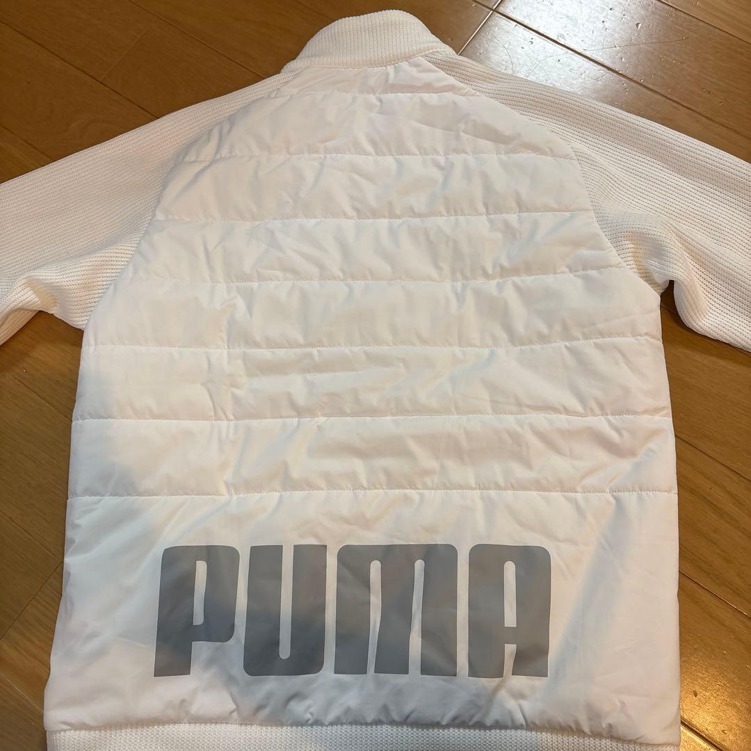 PUMA 切替パッドフルジップジャケット L ホワイト