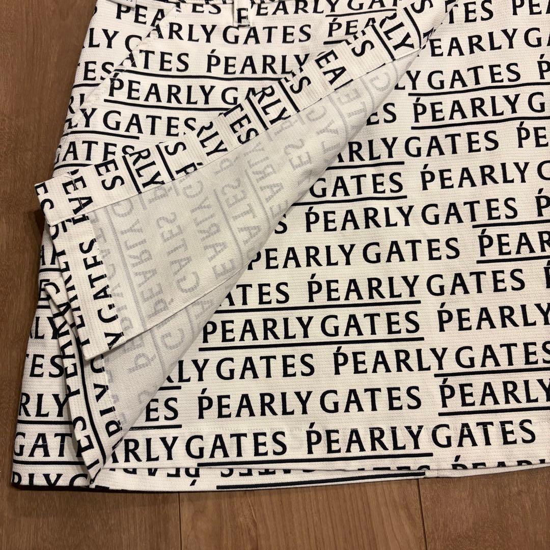 美品 PEARLY GATES パーリーゲイツ ロゴ総柄 スカート 0 ゴルフ
