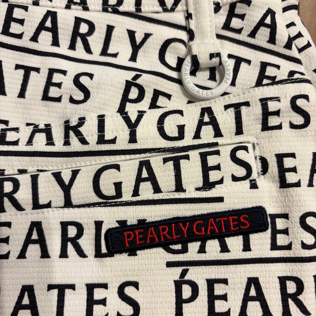 美品 PEARLY GATES パーリーゲイツ ロゴ総柄 スカート 0 ゴルフ