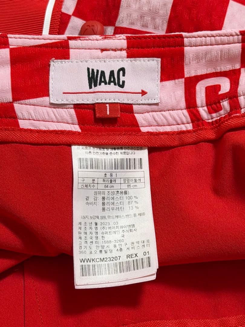 【美品】WAAC ワック　チェッカーボートプリントスカート