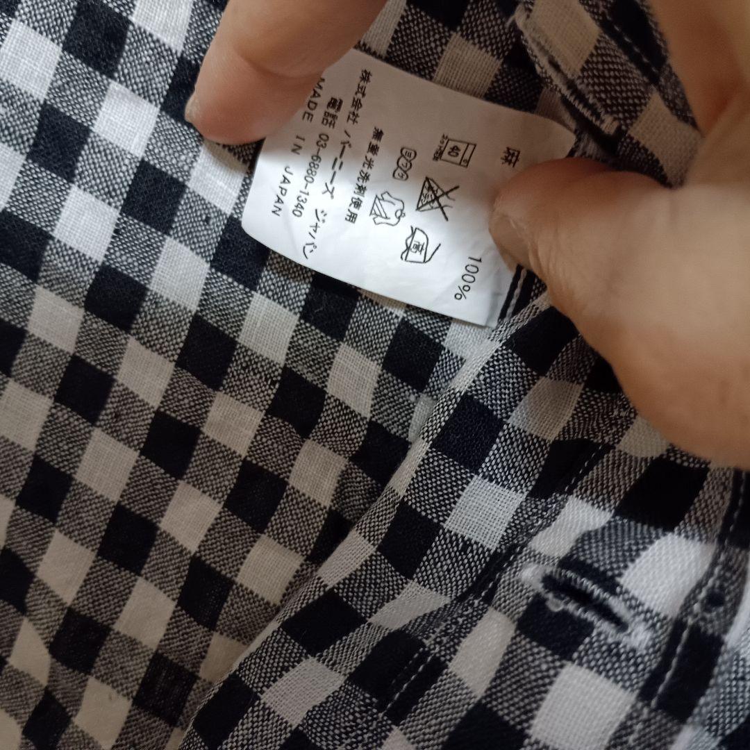 barneys newyork メンズ　ギンガムチェック　シャツ