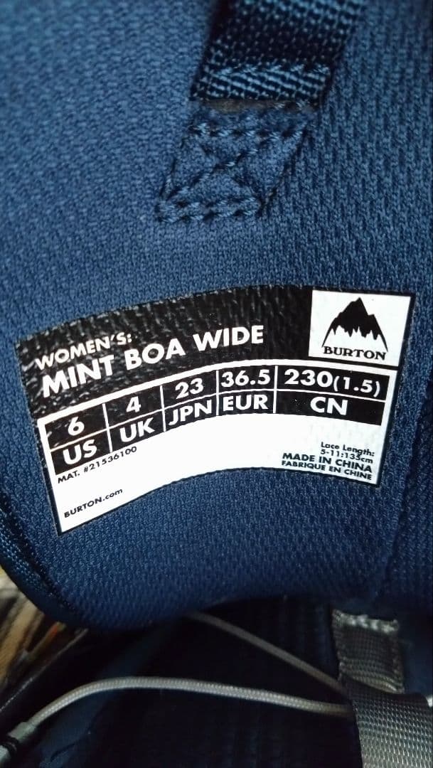 BURTON　MINT　BOAブーツ 女性用