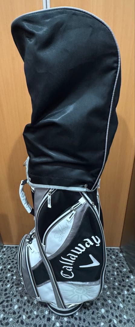 Callaway Solaire シンプル白黒 キャディバック ＋ ヘッドカバー