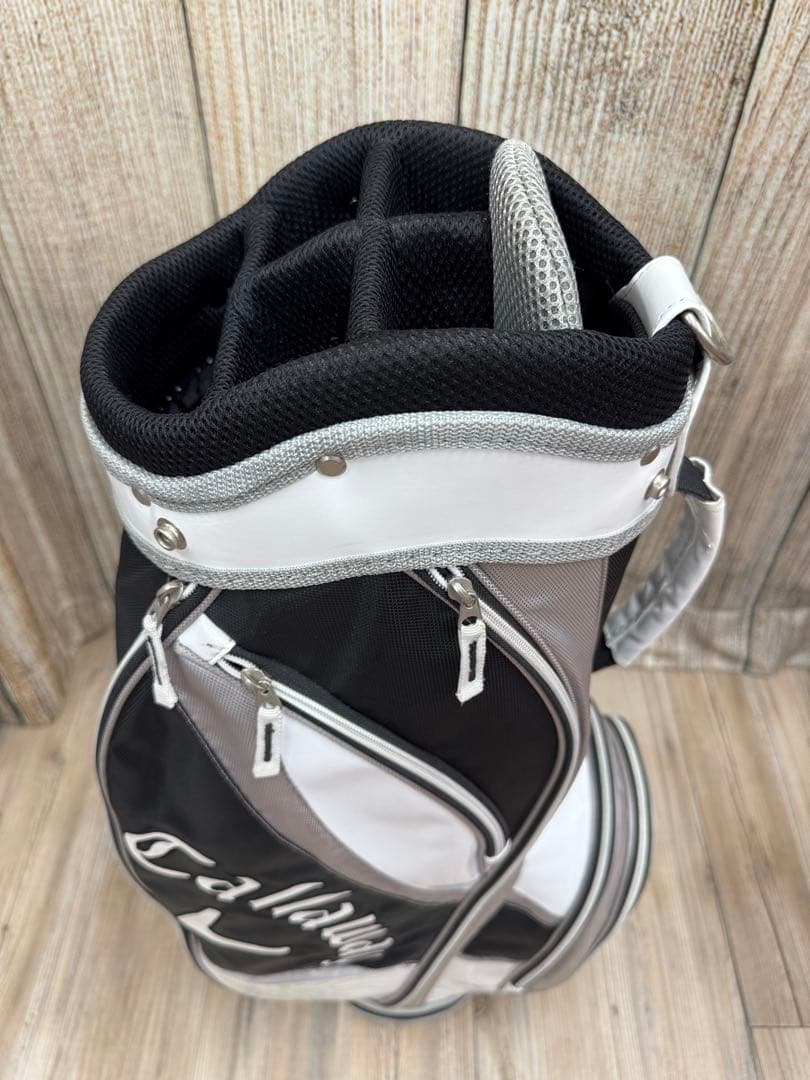 Callaway Solaire シンプル白黒 キャディバック ＋ ヘッドカバー