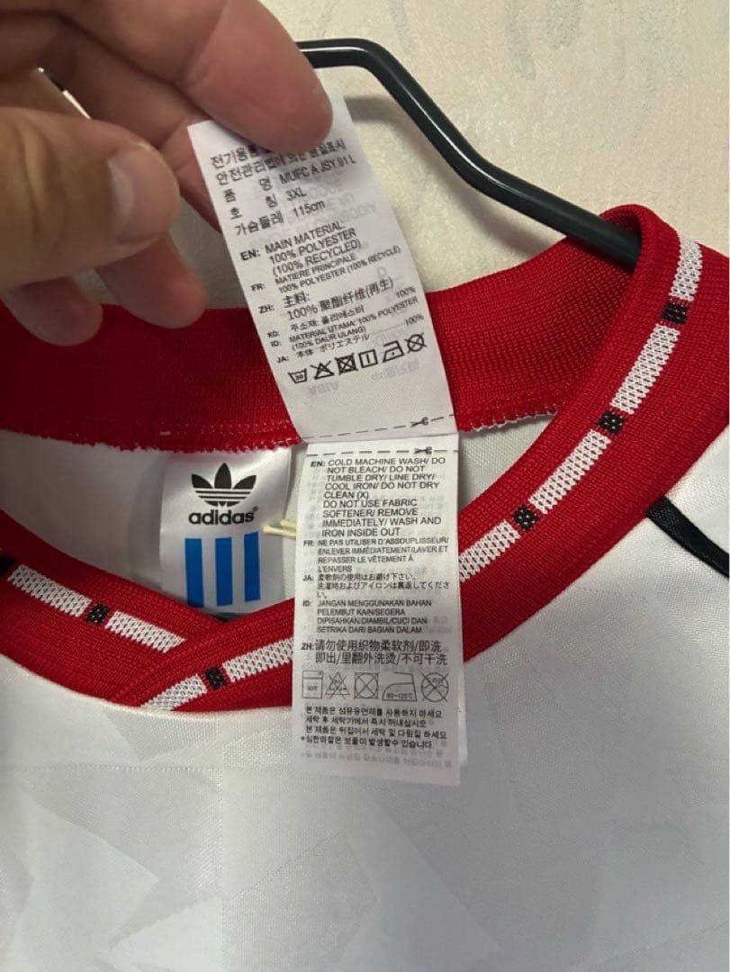 マンチェスターユナイテッド 91 アウェイ 長袖 新品 adidas 4XL