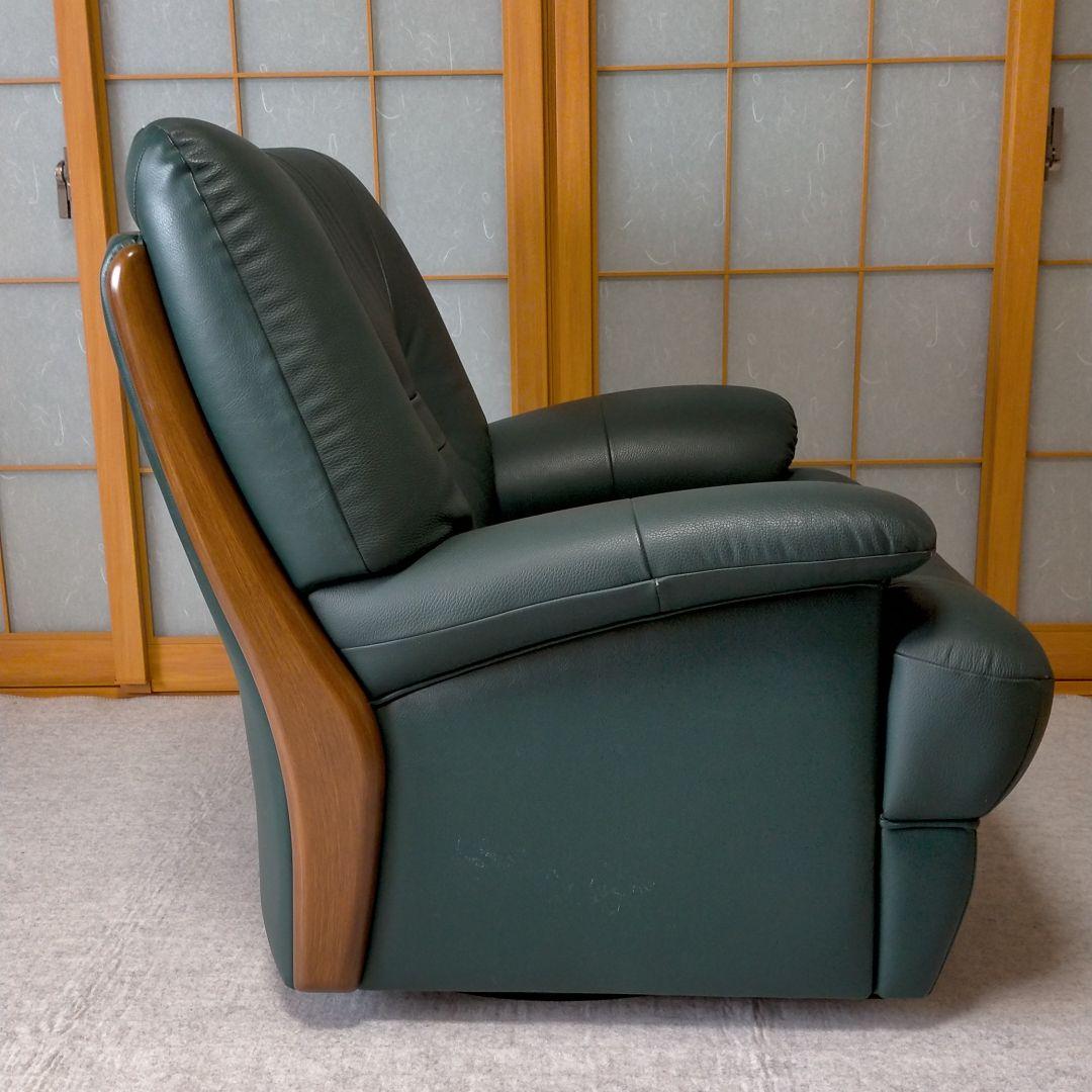 カリモク　回転式シングルソファ
