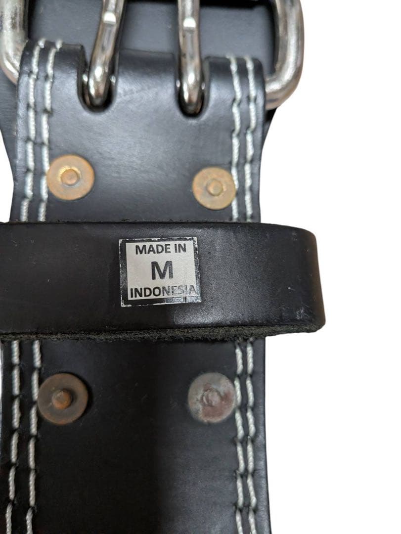ゴールドジム　G3368トレーニングレザーベルト（パッド付） Mサイズ