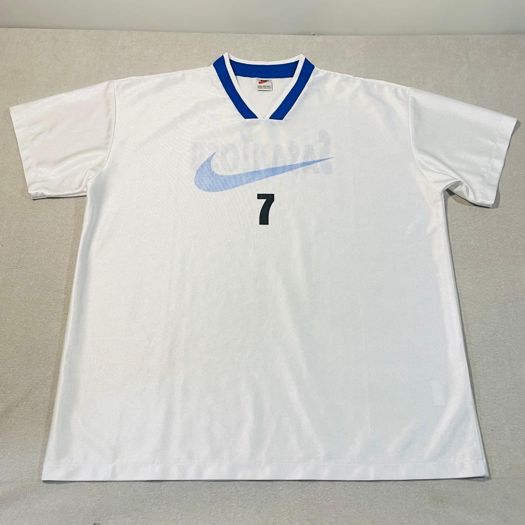 【90s激レア!サガン鳥栖】NIKE ビッグスウッシュ 練習シャツ XXL白