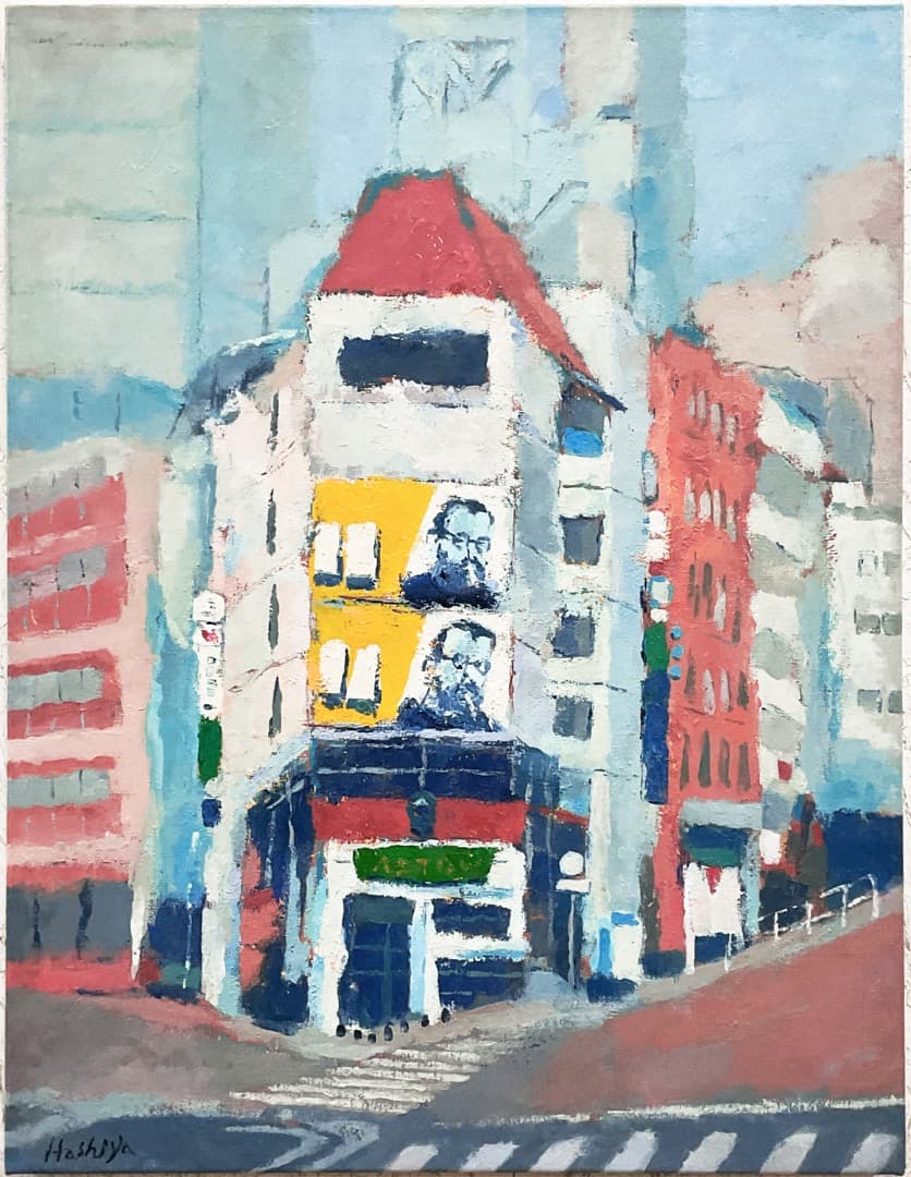 絵画 402油絵/風景/街角/東京/六本木/P15号