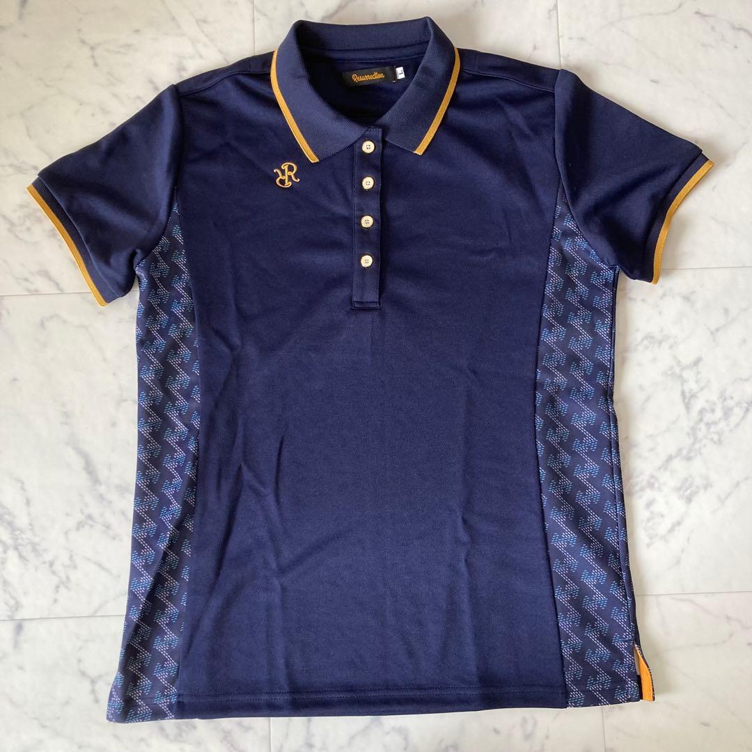 ⛳️美品レディースL レザレクションGM 半袖ポロシャツ 紺
