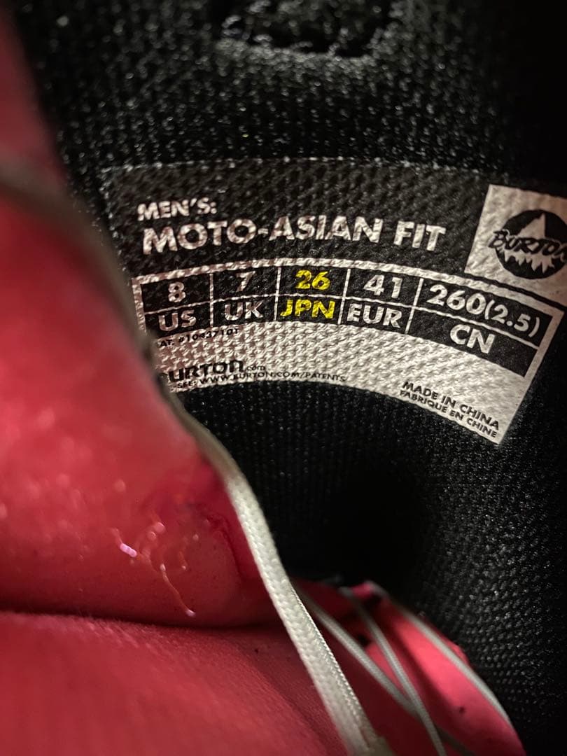 BURTON MOTO-ASIAN FIT 26.0cm スノーボードブーツ