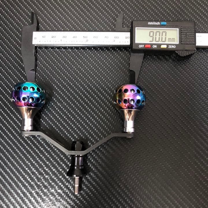 SHIMANO用スピニングリールカーボンダブルハンドル パワーハンドルノブセット