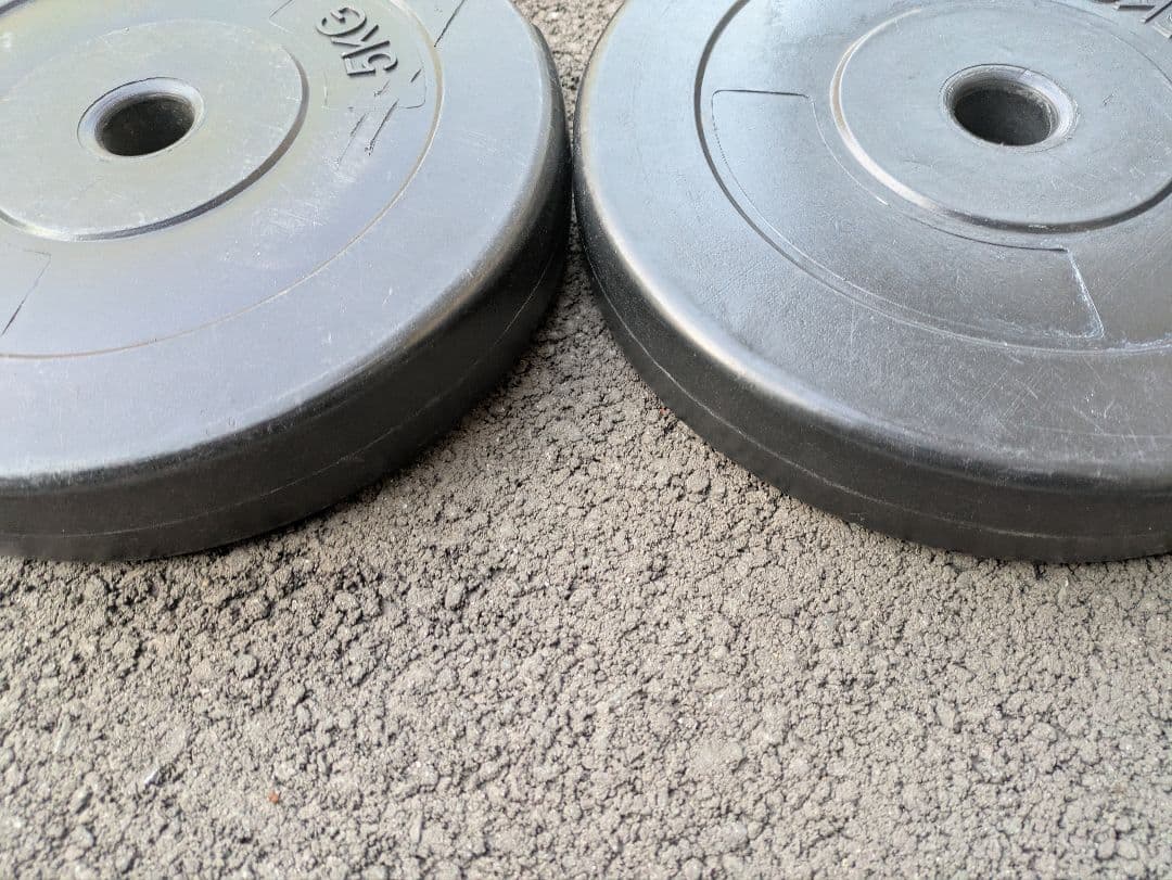 鉄ラバー バーベル　プレート 5kg×4 28mm