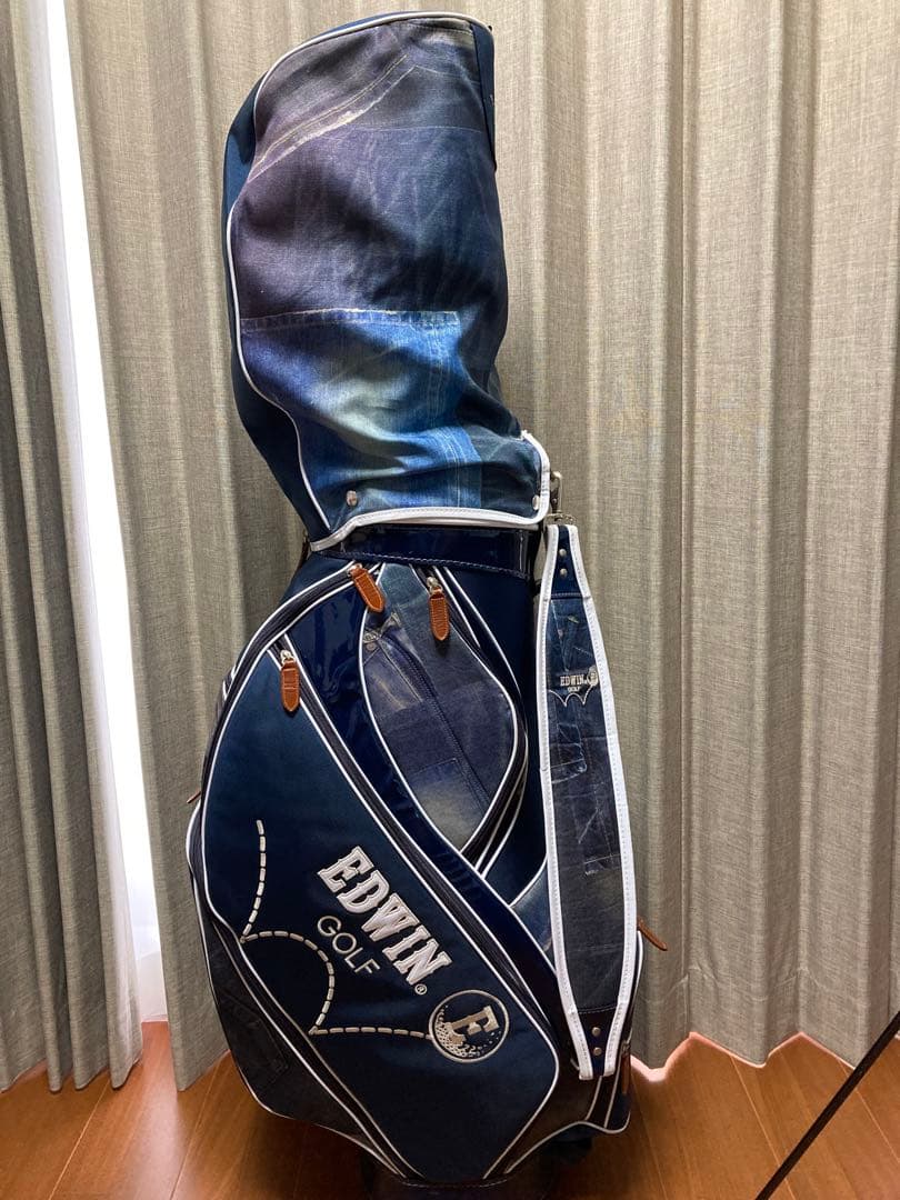 EDWIN デニム風キャディバッグとセルフスタンドバッグセット