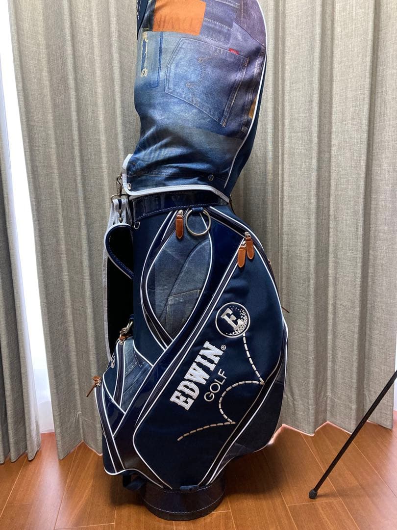 EDWIN デニム風キャディバッグとセルフスタンドバッグセット