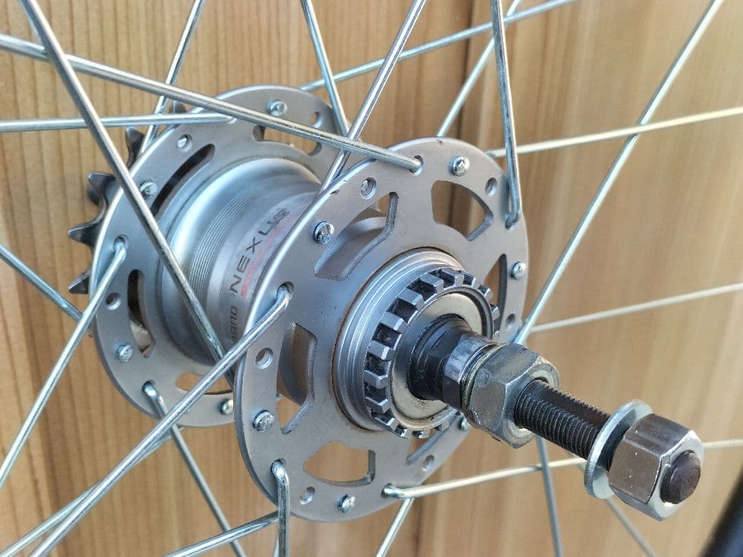 3段変速 ホイールリア120mm 24H 新品タイヤ700x38C ギア16T