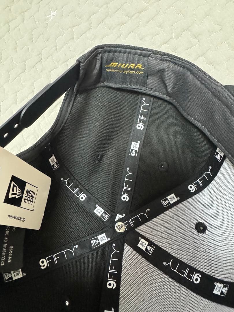 三浦技研⭐︎ニューエラ⭐︎新品ブラックスナップバックキャップ 9FIFTY