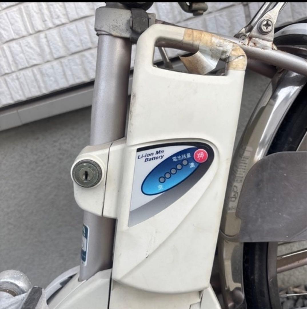 シルバー 電動アシスト自転車 前後バスケット