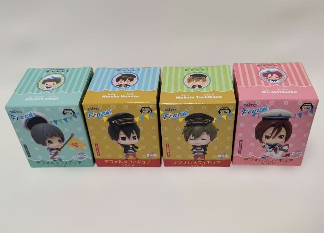 オマケ付き！アニメ free! フィギュア 2種 ディフォルメフィギュア 全4種
