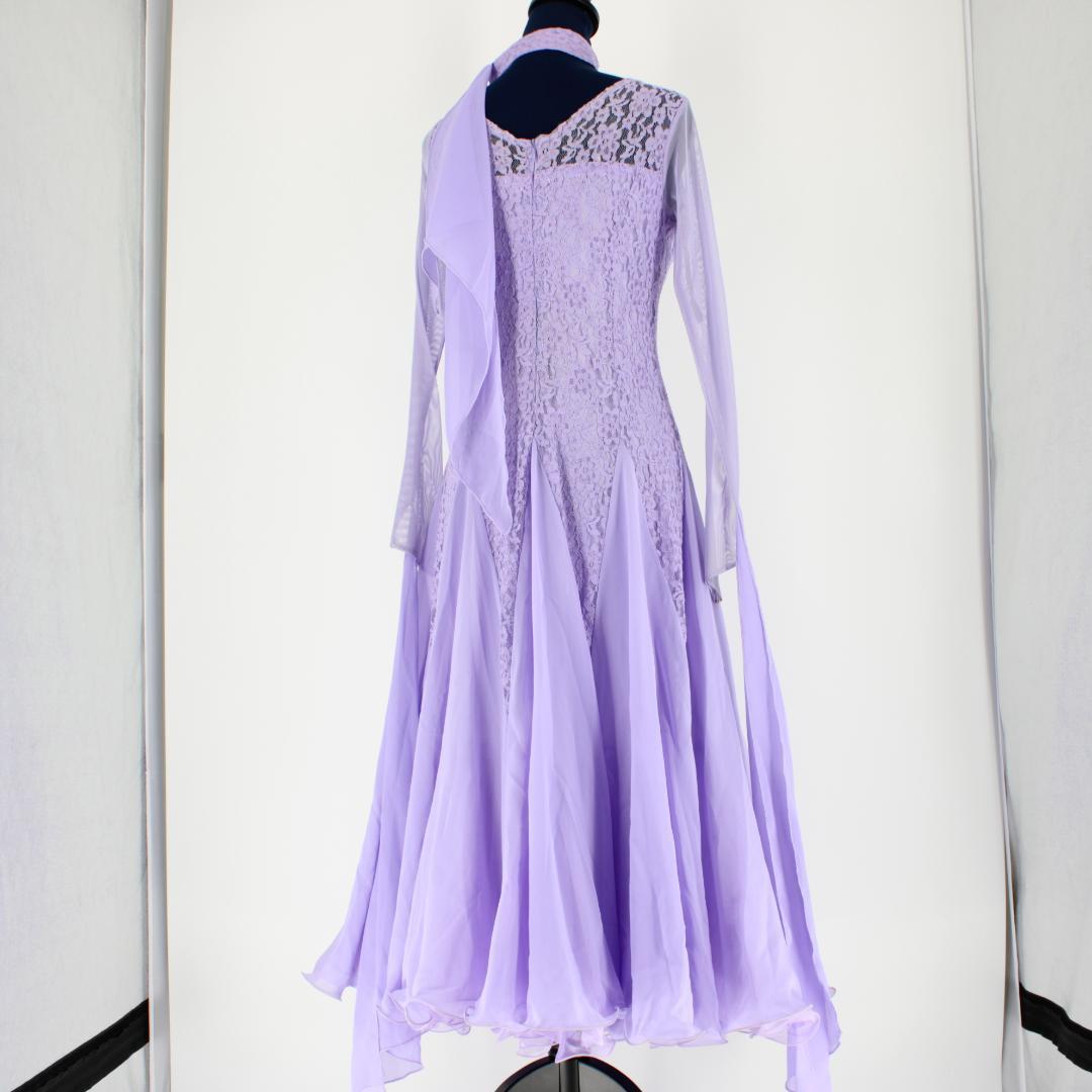 【美品 社交ダンス衣装】prima boutique ワンピース ドレス 紫
