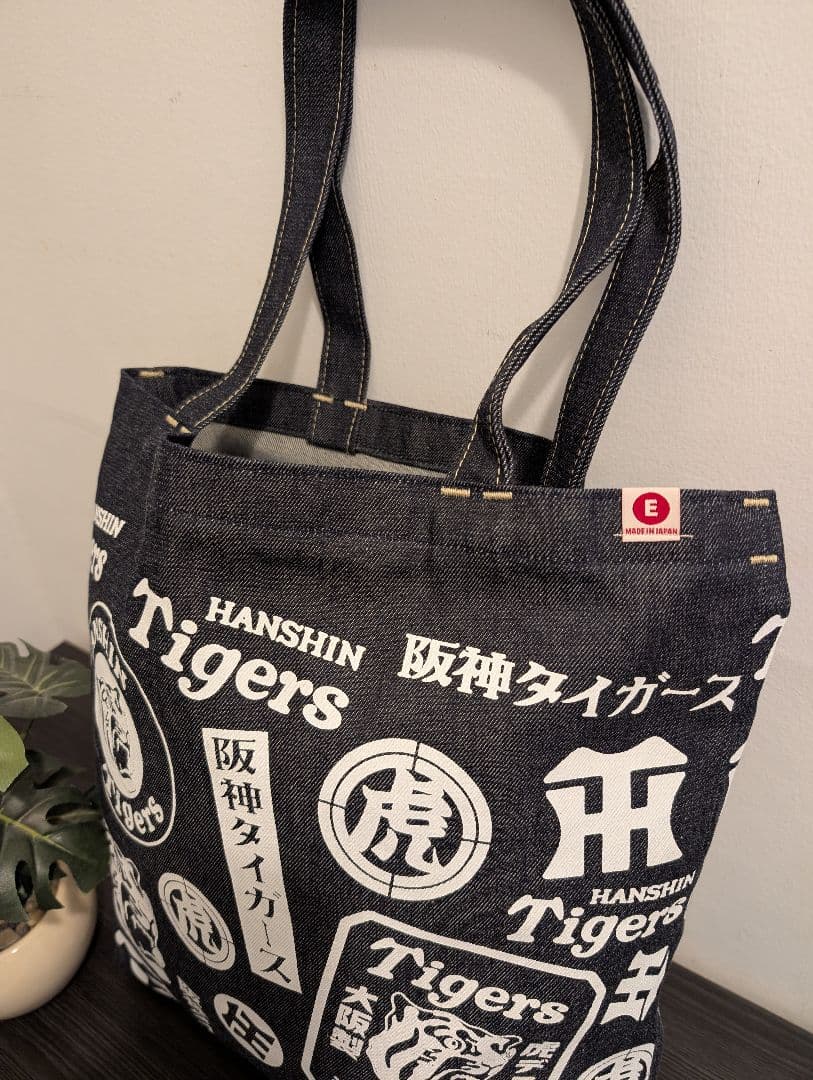 セ・リーグ　阪神タイガース　デニム　トートバッグ　甲子園　応援グッズ