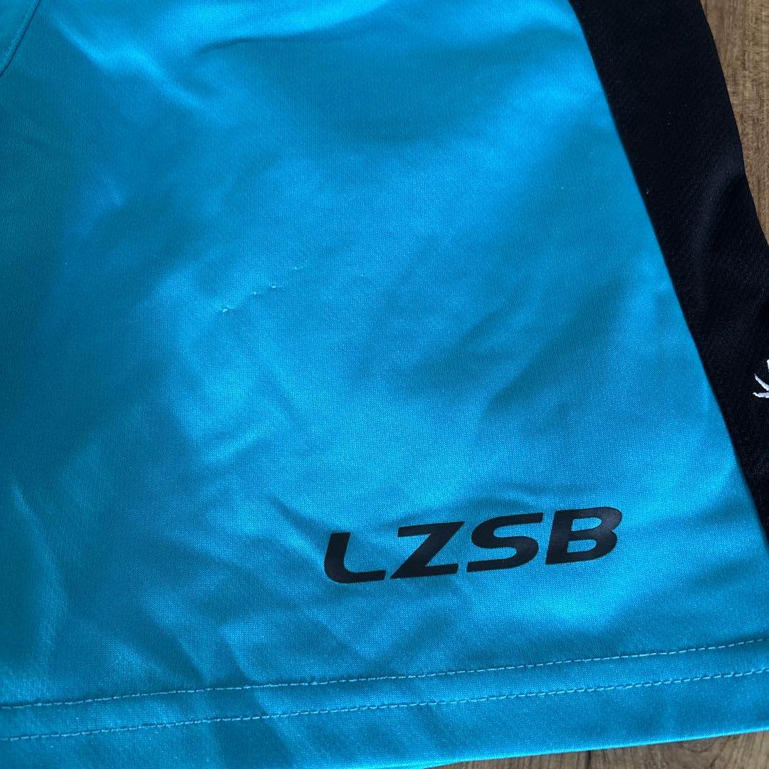LZSB サッカーウェアセット 水色/黒　ジュニア160 ルースイソンブラ