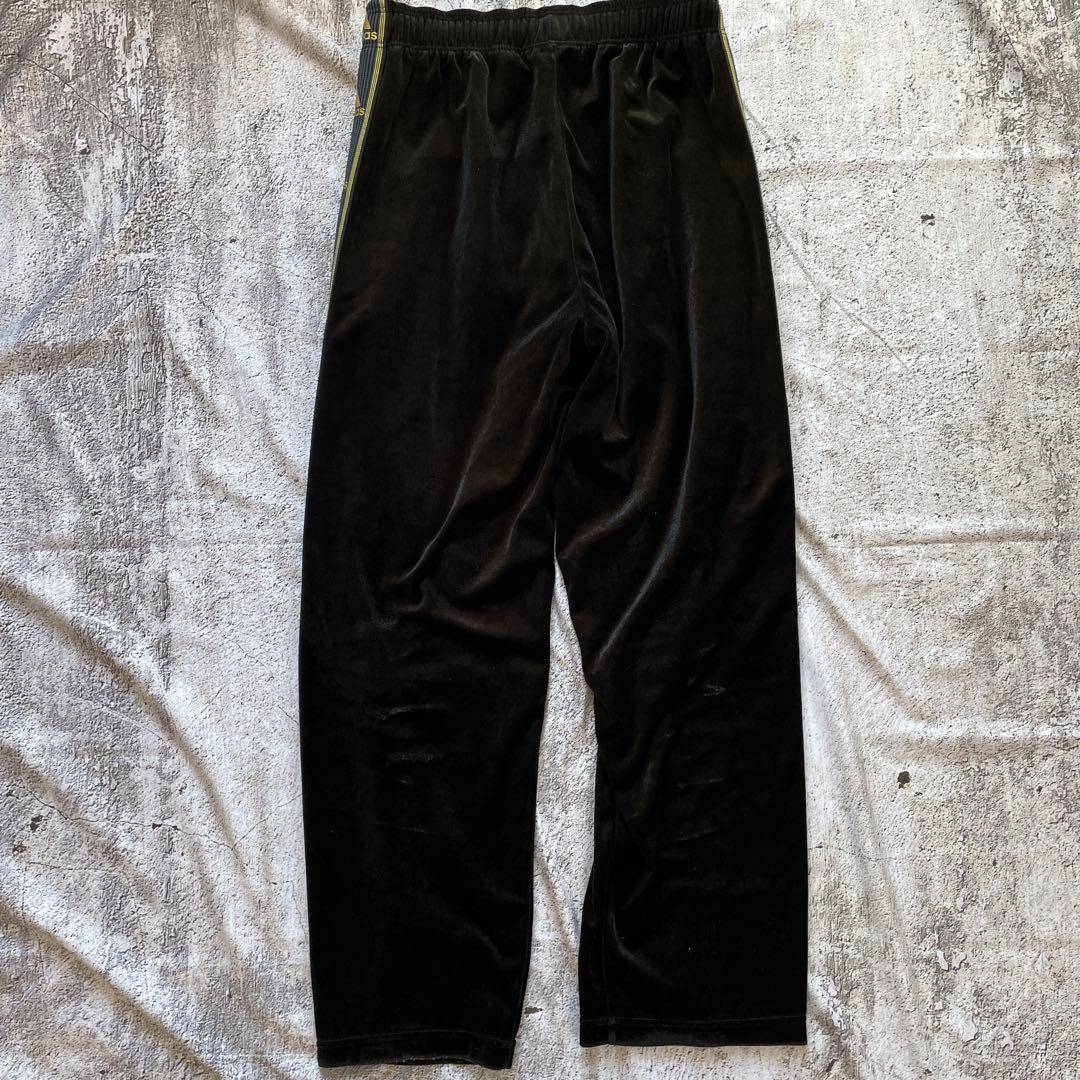 00s adidas ベルベット　ベロア　ジャージ　セットアップ ブラック